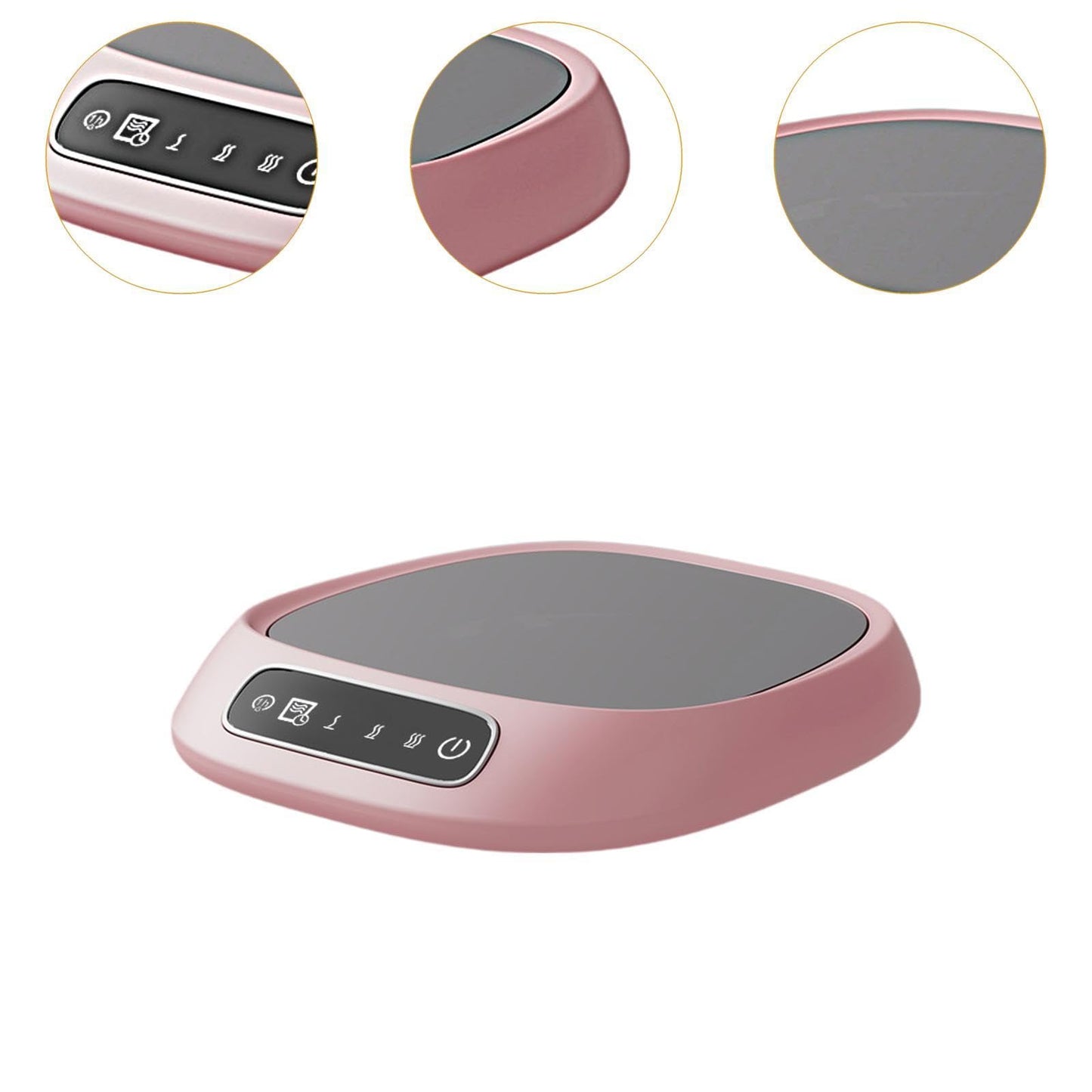 UJEAVETTE Coffee Mug Warmer Smart Beverage Cup Warmer for Milk Tea Water Hot Chocolate Pink