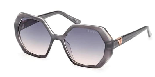 GUESS Grey Women's Hexagonal Polarized Sunglasses Gu7879 20W, Free Size