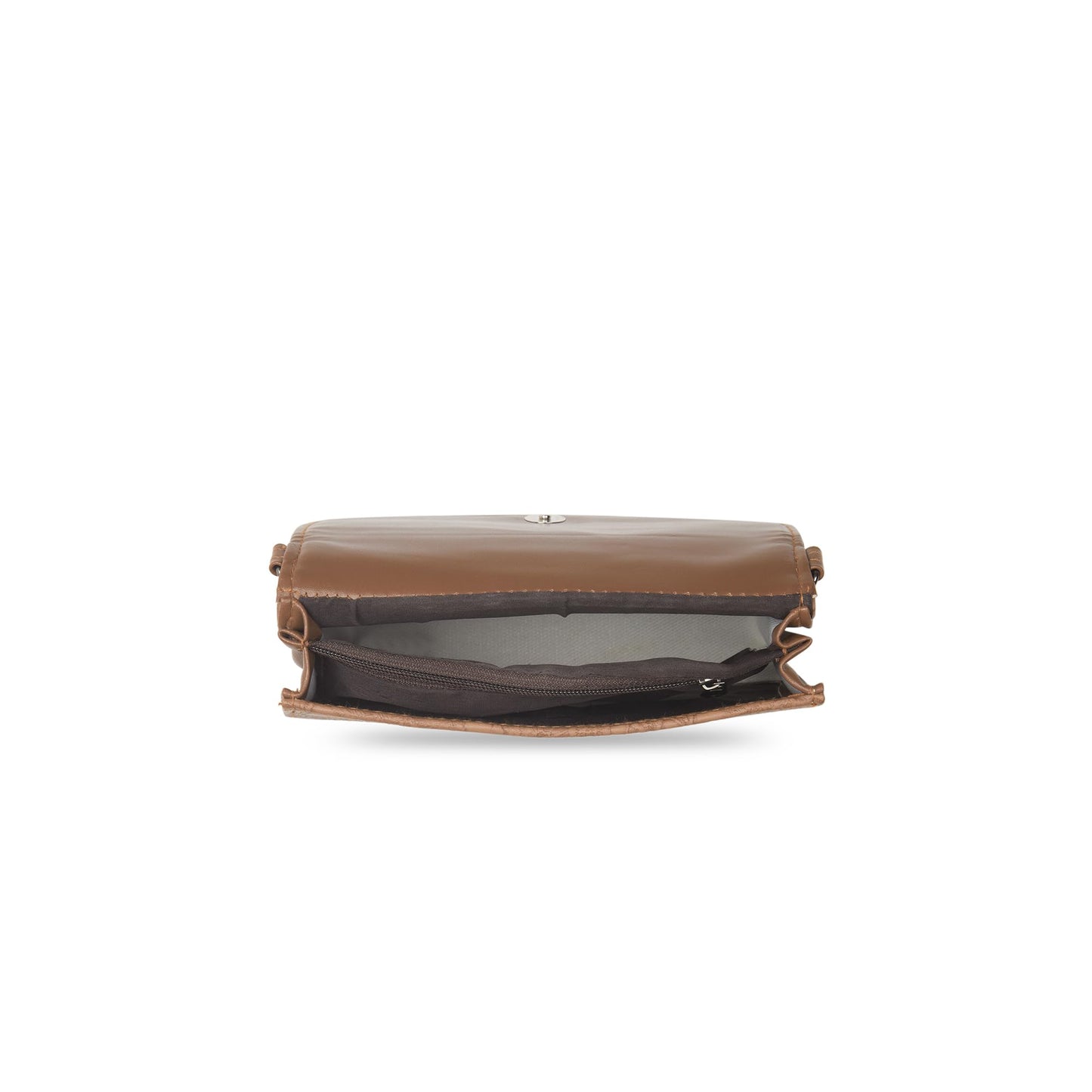 Caprese Flowy Medium Sling Bag for Women with Adjustable Strap & Magnetic Button Closure for Comfortable Wear | Versatile Handbag for Everyday Use, Travel, and Special Occasions (Brown)