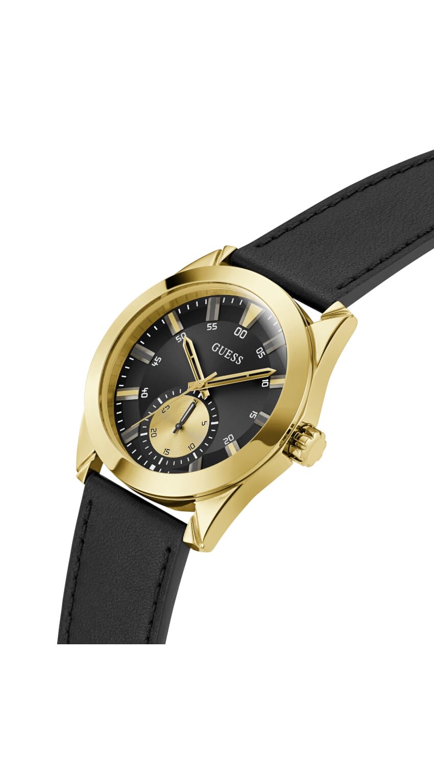 GUESS Leather Analog Black Dial Men's Watch-Gw0793G2