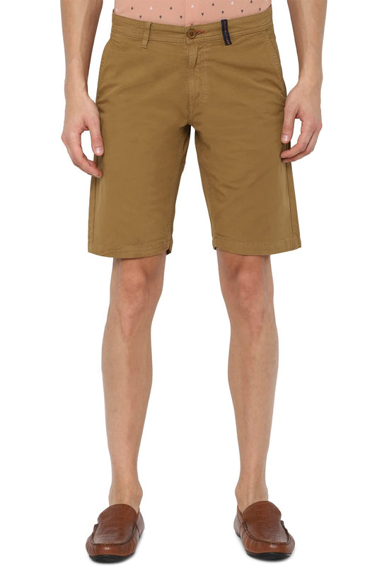 Allen Solly Men's Casual Shorts (ALSRVTLFT47809_Dark Khaki_Small)