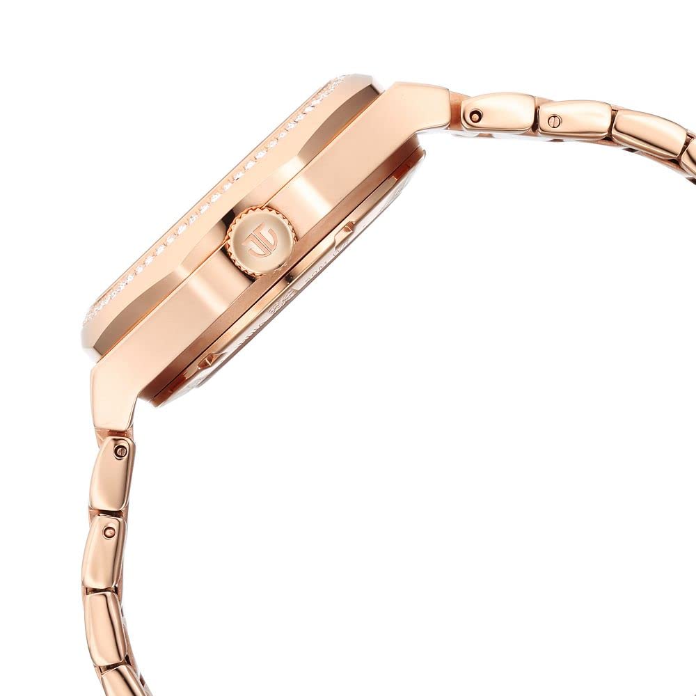 Titan Automatic Rose Gold Dial Rose Gold Stainless Steel Strap Watch for Women - NT95177WM01