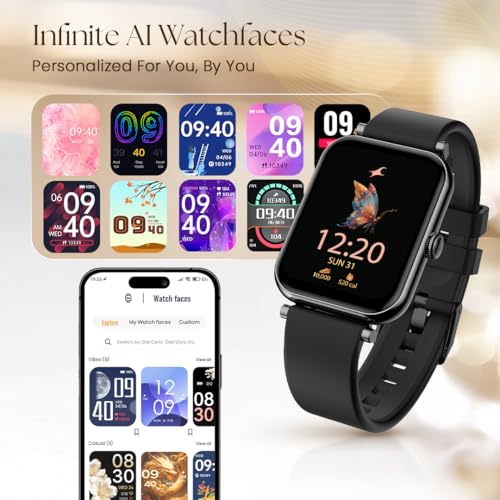 Fastrack Noir Charm Women Smartwatch 1.65" inch AMOLED Display,Sleek Design,AI Watchface & AI Chat,Functional Crown,24/7 Health Suite,BT Calling,SpO2,HRM,IP68, Multiple Menu Styles,Games - Black