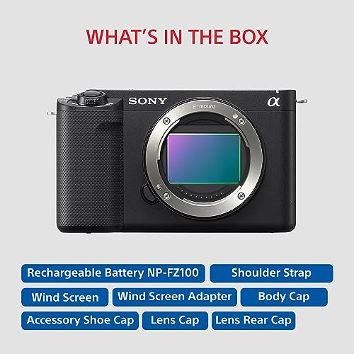 Sony Alpha ZV-E1L Full-Frame Interchangeable-Lens Mirrorless vlog Camera (with 28-60mm Zoom Lens)| Made for Creators | 12.1 MP | Artificial Intelligence Based Autofocus | 4K 120p Recording – Black