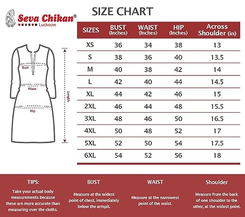 Seva Chikan Hand Embroidered Lucknowi Chikankari Navy Blue Rayon Kurta & Palazzo Set for Women (8108_Navy Blue_XS)