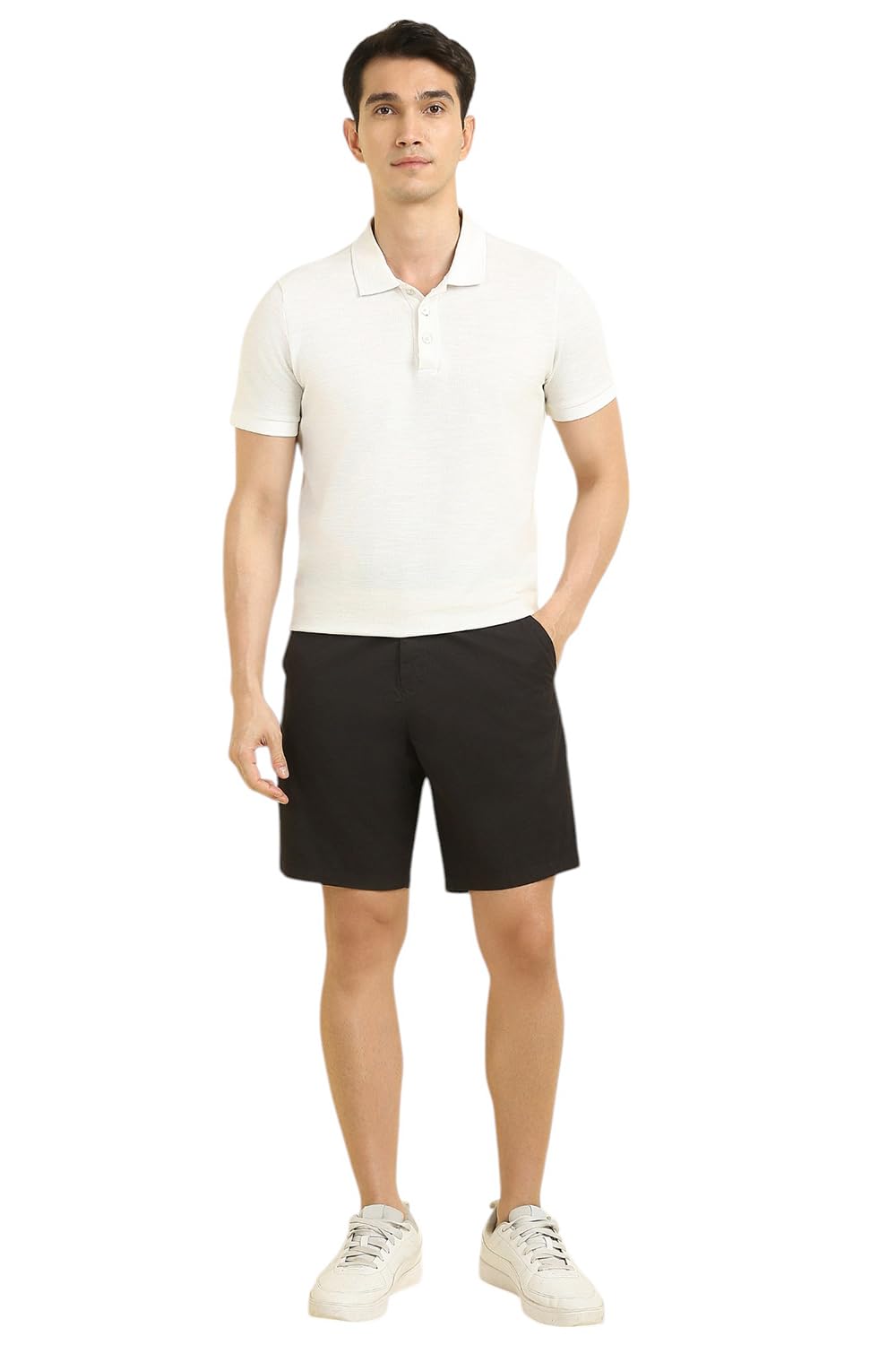 Allen Solly Men's Bermuda Shorts (ASSRQRGFQ56404_Black