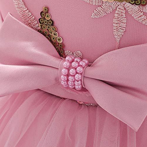 Hopscotch Baby Girls Polyester And Viscose Sleeveless Solid Slim Fit Party Knee Length Dress In Pink Color For Ages 6-12 Months Clothing Set (Srs-3157874)