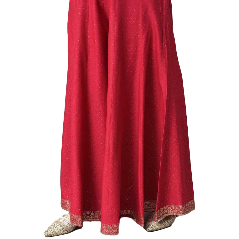 W for Woman Women's Regular Divided Skirt (22AUW62217-119997_Dark Pink