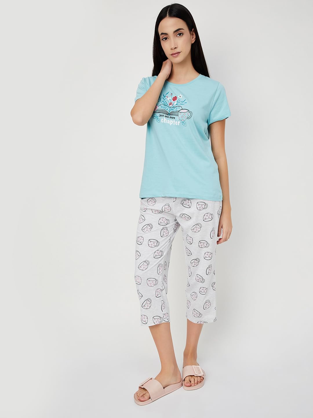Max Women's Classic Pajama Set (GIONCS08_Aqua_XL