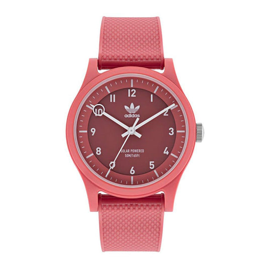 adidas Men Resin Originals Analog Pink Dial Watch-Aost22046, Band Color-Pink