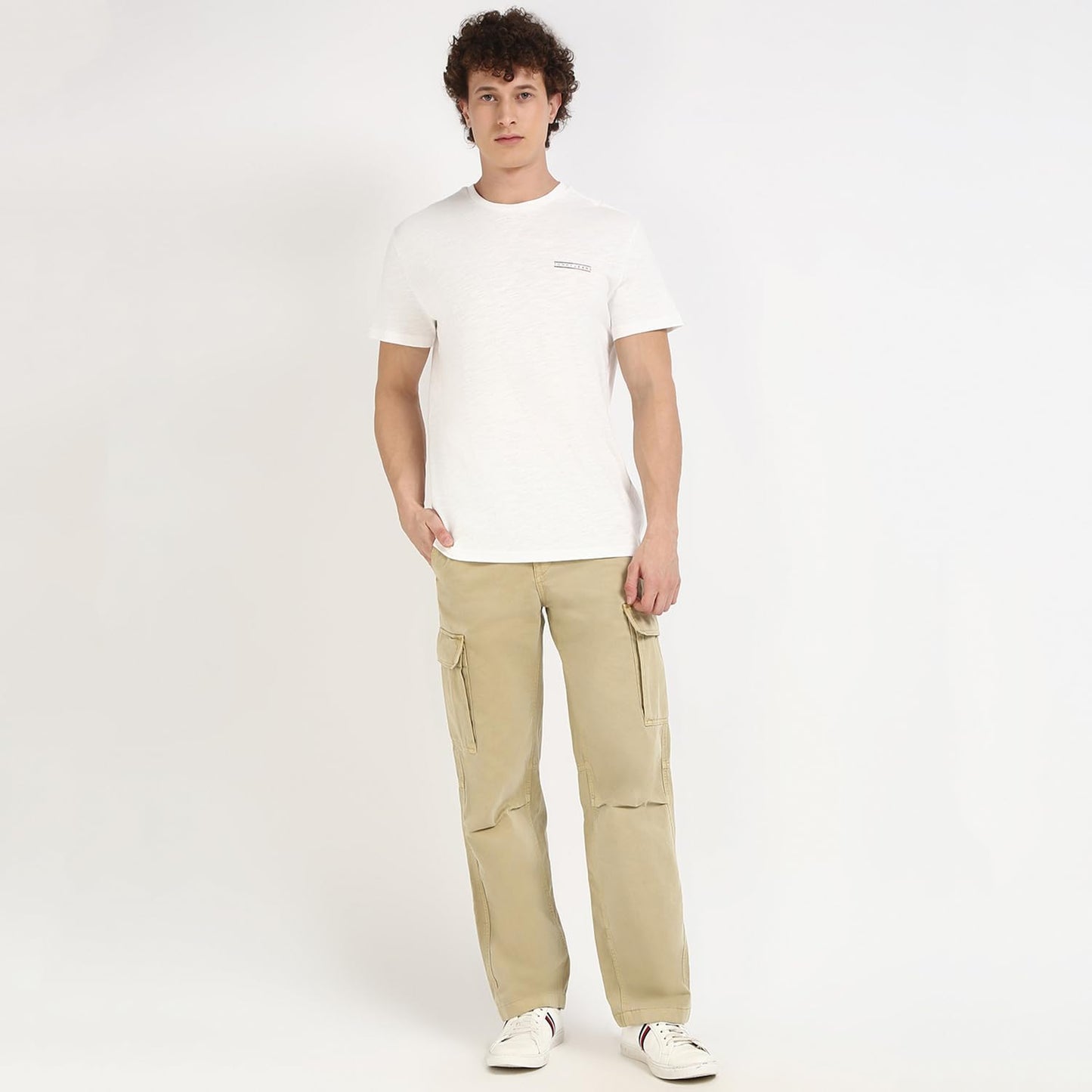 Solid Regular-Fit Cotton T-Shirt White