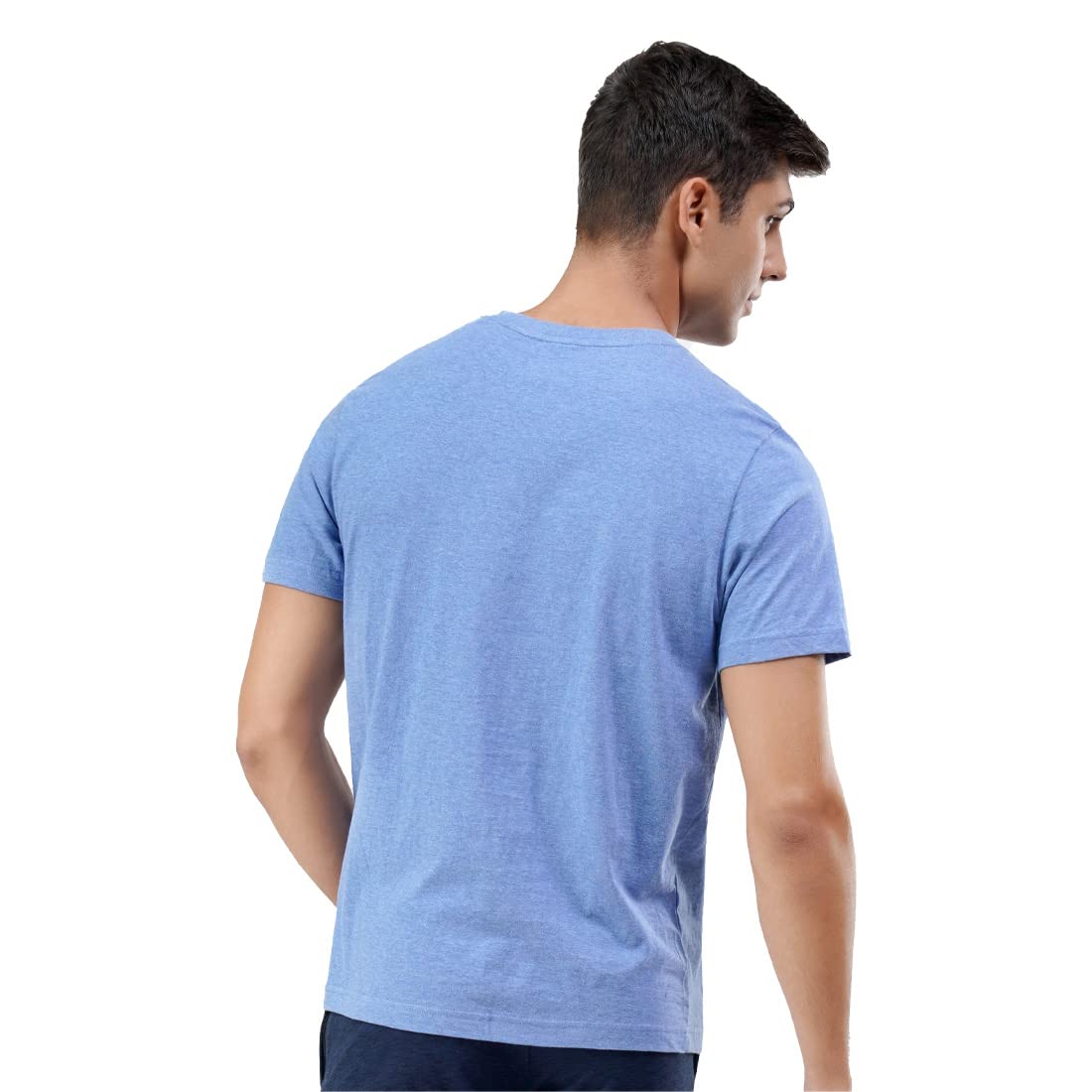 U.S. POLO ASSN. Men's Regular Fit T-Shirt (I638-978-PL_Blue Melange_X-Large_Blue_Xl)