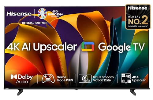 Hisense 108 cm (43 inches) E6N Series 4K Ultra HD Smart LED Google TV 43E6N (Black)