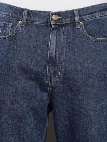 Tommy Hilfiger Cotton Dark Blue Solid Men Jeans (36) - S24JMDB069