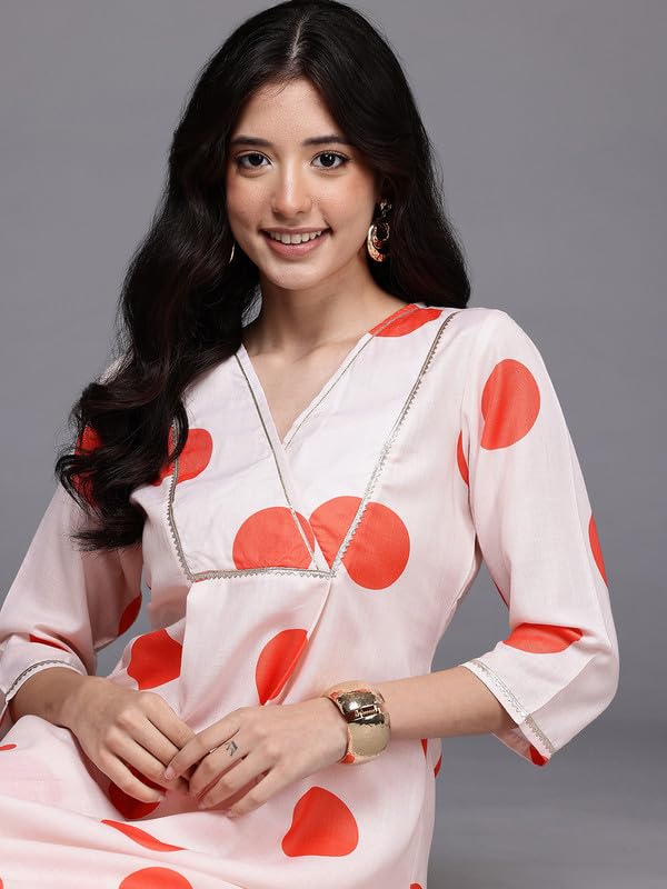 Ahalyaa Women's Cotton Blend Kurta Set