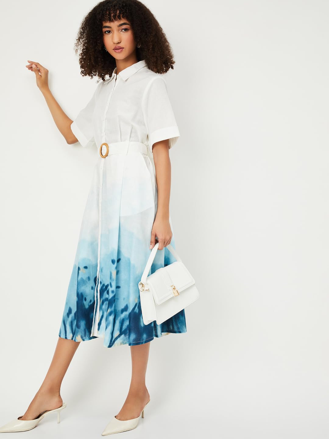 Max Women's Cotton A-Line Below The Knee Dress