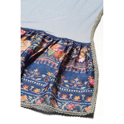 BIBA GIRL PRINTED GATHERED KID(KW5450_BLUE_7)