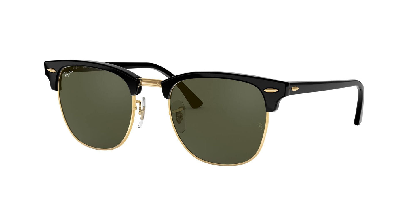 Ray-Ban Unisex UV Protected Green Lens CLUBMASTER Sunglasses - 0RB3016W036549