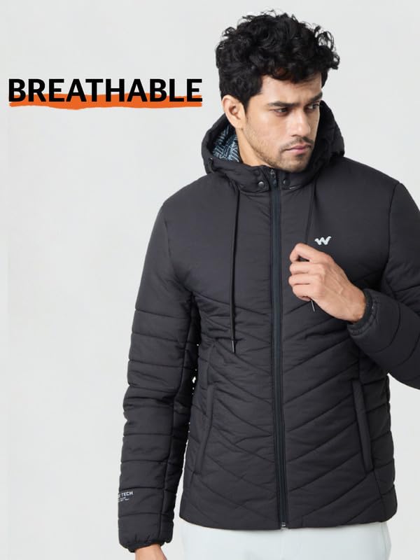 Wildcraft Men Nylon Husky Jacket (Black, L)