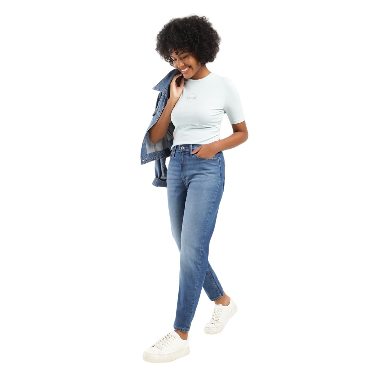 Levi's Women's Loose Tapered Fit High-Rise Mid Rise Jeans Blue, 32