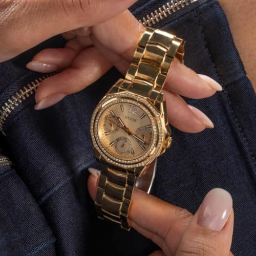 GUESS Ritzy Champagne Round Dial Analog Women's Watch - GW0685L2
