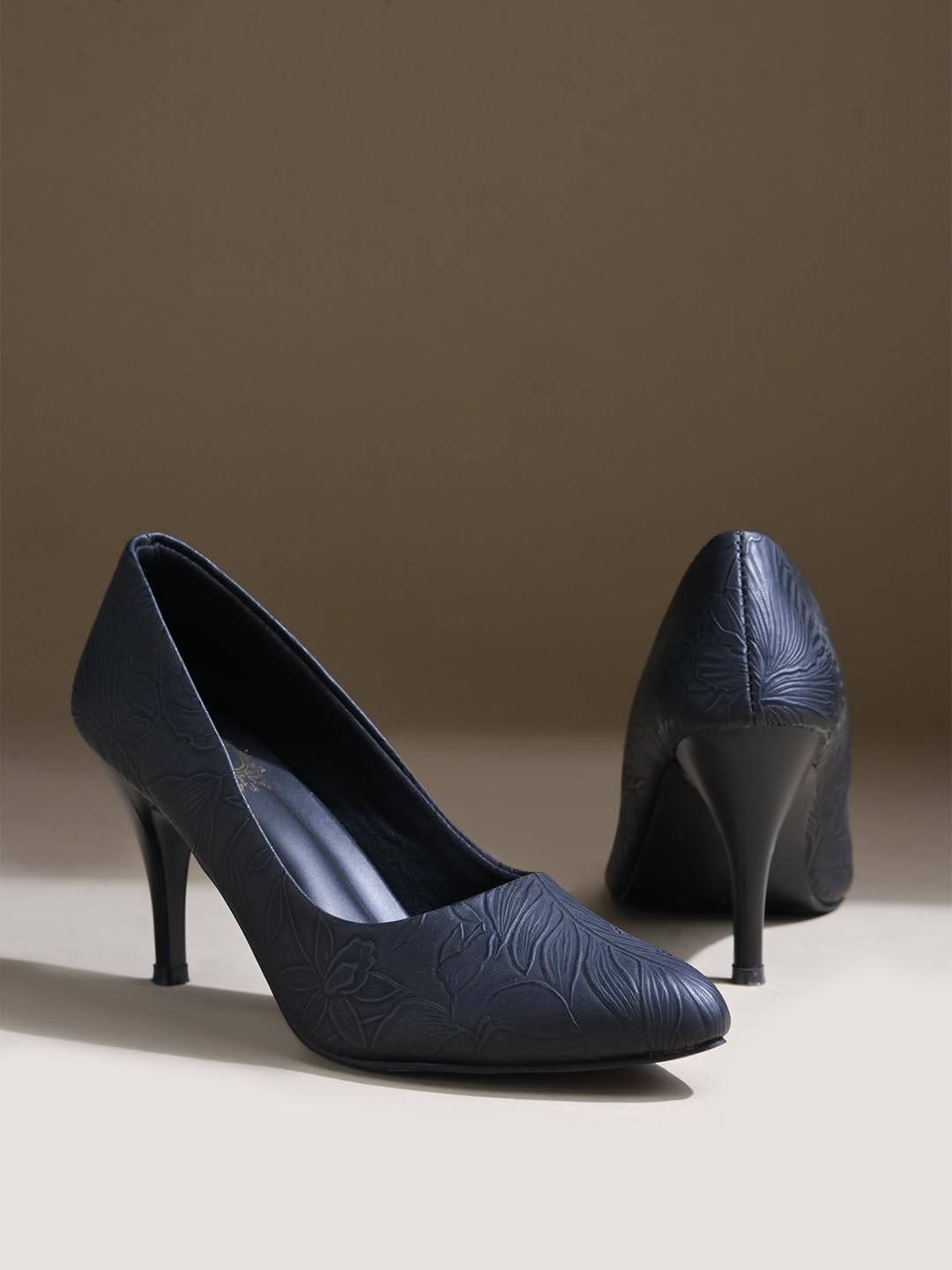 Shoetopia Classy Black Pointed Toe Pumps for Women & Girls /EU40