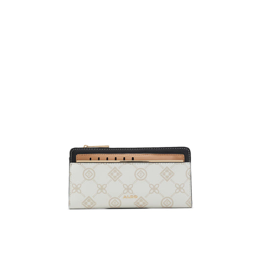 Aldo Polyurethane Women's Monogram Wallet, Peach