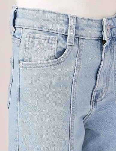 U.S. POLO ASSN. Girl's Loose Jeans (8909113249752 Blue