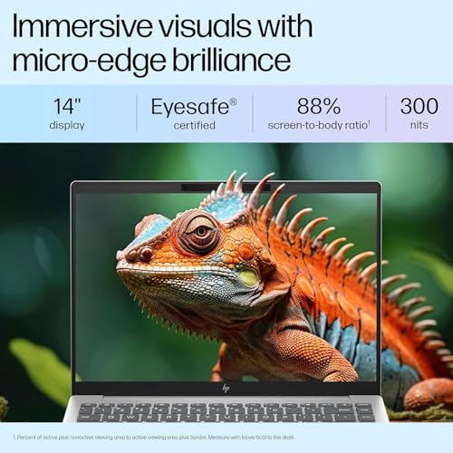 HP Pavilion Plus, Intel Core i5-1335U-13th Gen Laptop, (16GB LPDDR5x,512GB SSD),IPS, 300 nits, 14''(35.6cm) 2K,Win 11, M365 Basic(1yr), Office Home 24, Silver,1.38kg, 5MP Camera w/Shutter, ew0107TU