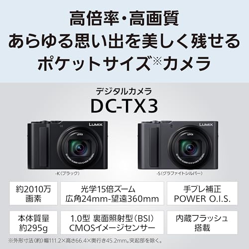 Panasonic LUMIX DC-TX3/DC-ZS300 20.1MP 4K Digital Camera (Silver)