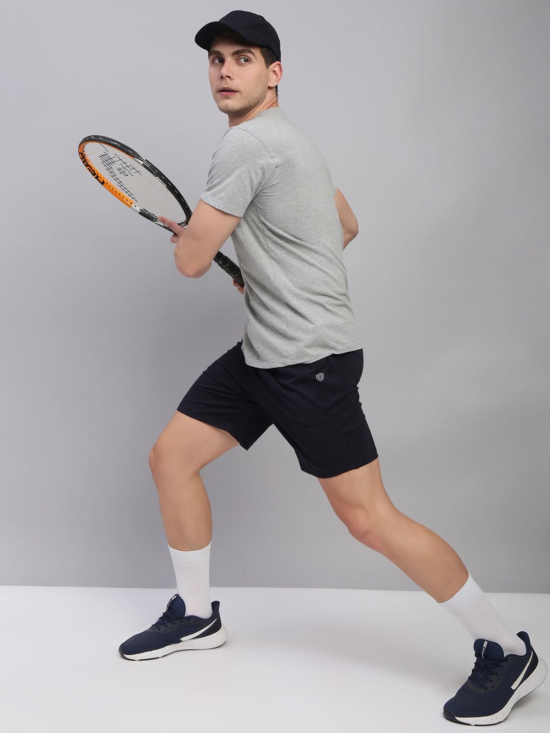 Lux Cozi Men's Cotton Regular Fit Solid Shorts with Side Pockets_COZI_2141_NB_M_1PC Navy