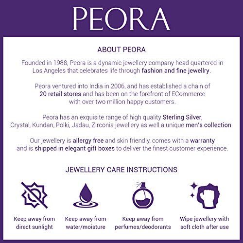 Peora Traditional Gold Plated Meena Work Kundan Pearl Adjustable Ring for Women Girls (Cream)