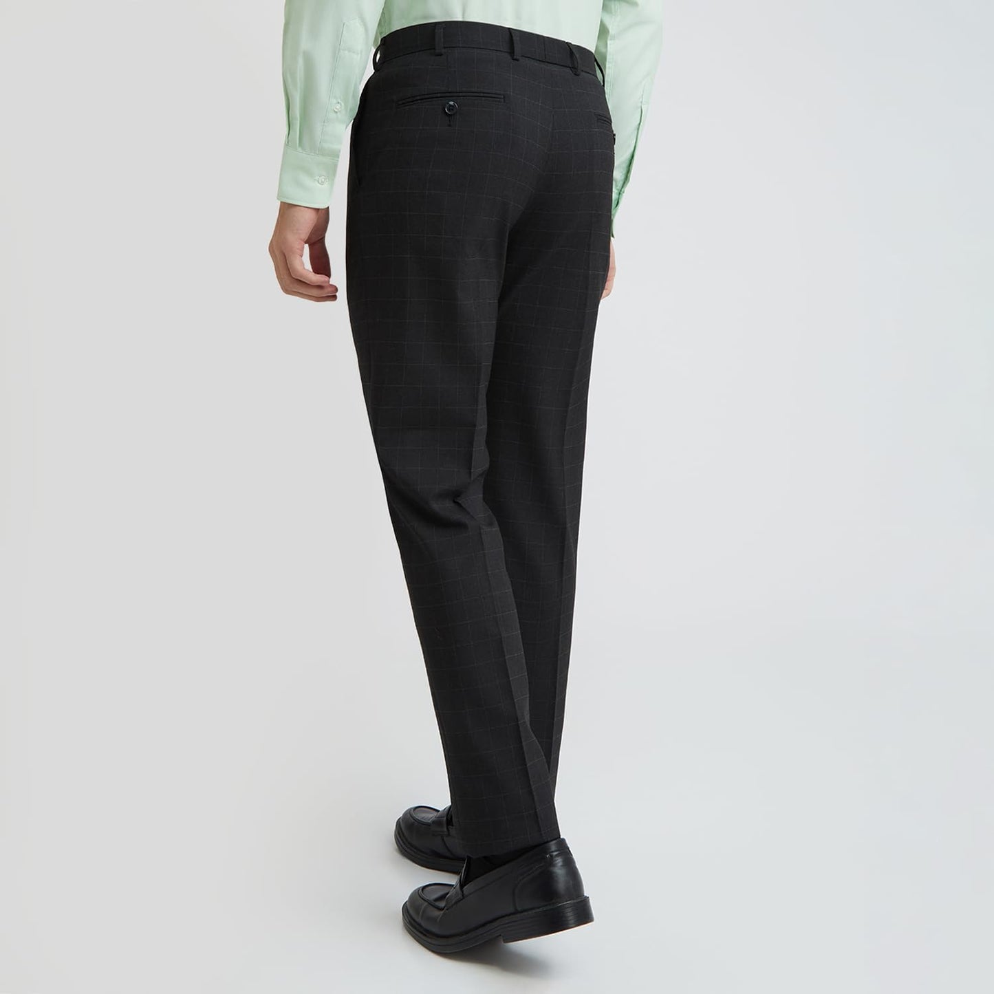 Park Avenue Men's Smart Fit Casual Pants (PMTX07523-G8_Dark Grey