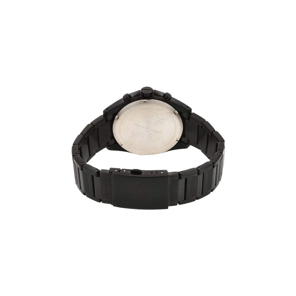 Armani Exchange Stainless Steel Drexler Analog Black Dial Men's Watch - Ax2601, Band Color:Black