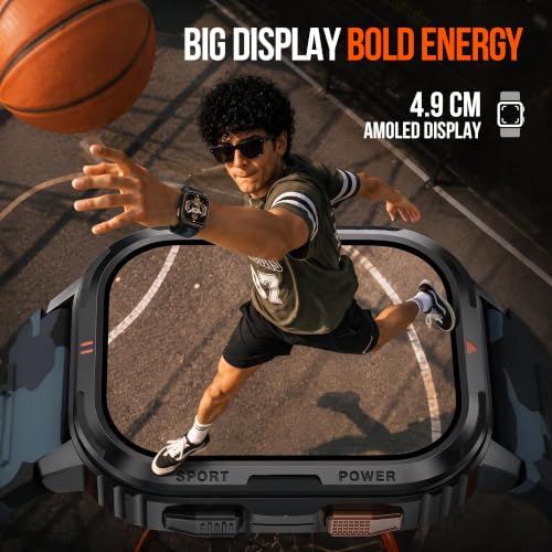 Fastrack Xtreme S Rugged Smart Watch with 1.93" AMOLED Square Display, BT Calling, 24/7 Health Suite, IP67, 60Hz Dynamic Refresh Rate, Vitality Index, Hydration Alert, Large Battery - Camo Grey