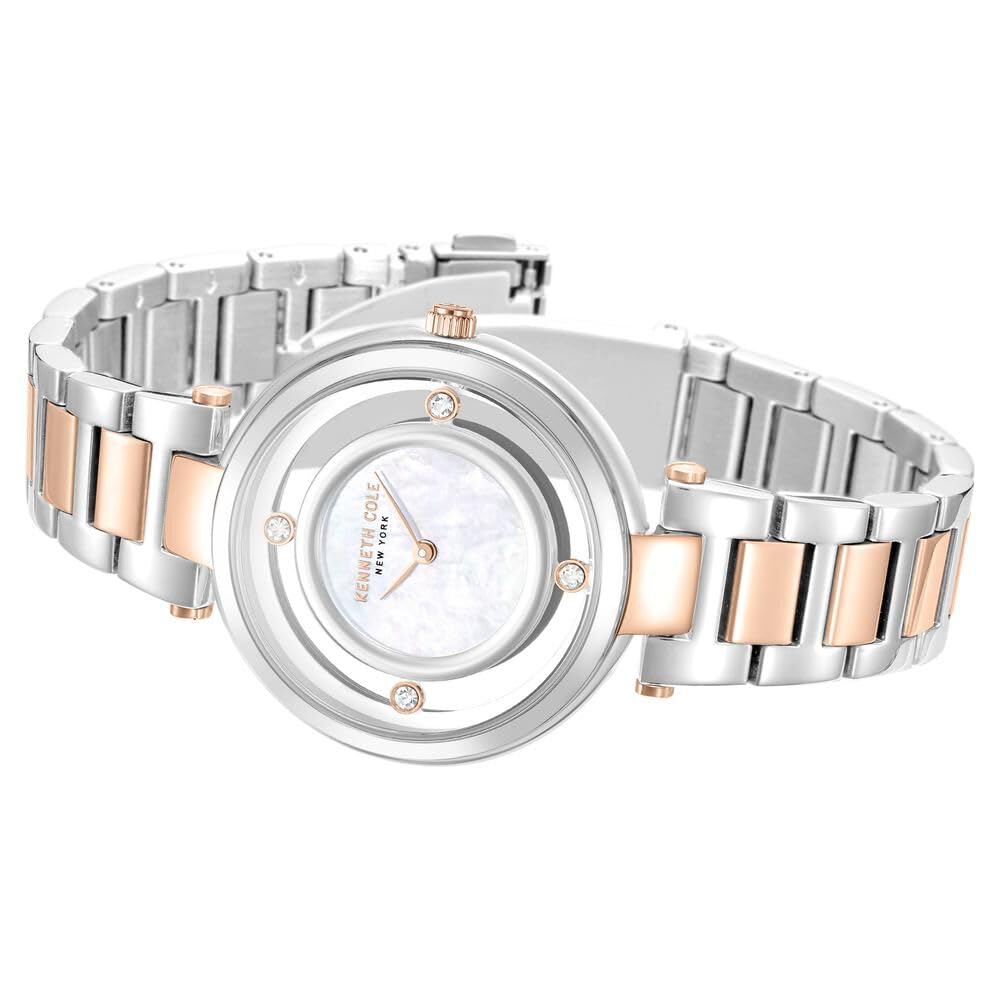 Kenneth Cole Quartz Analog White dial Stainless Steel Strap Watch for Women-KCWLG0027001LD