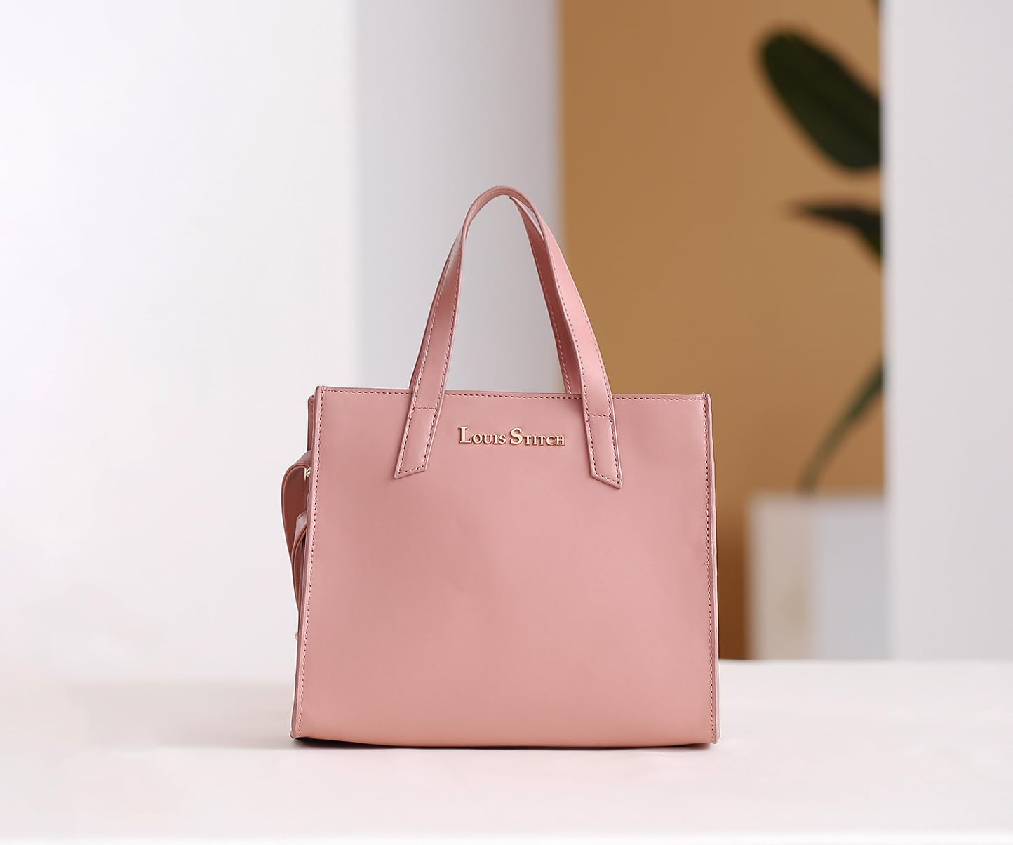 LOUIS STITCH Stylish Pink Handbag for Women | Ladies Satchel Handbag for Travel, Office, College | LDB-VF1039-HBPK