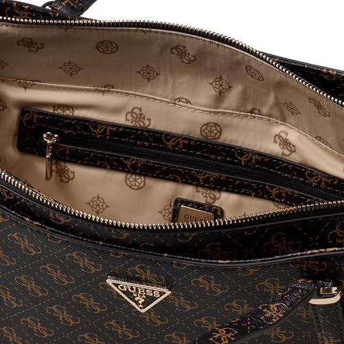 Guess Brown Logo Printed Daryna Elite Tote Bag