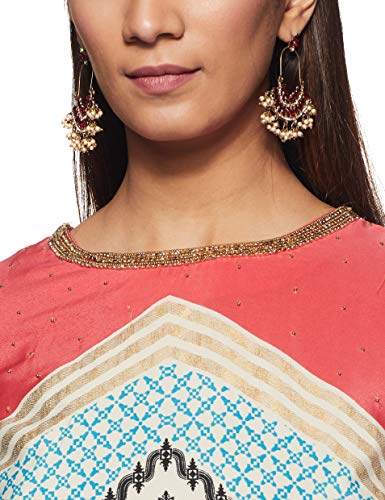 W for Woman Women's Crepe Straight Kurta (18FES11552-50689_ECRU_10_Multicoloured_M)