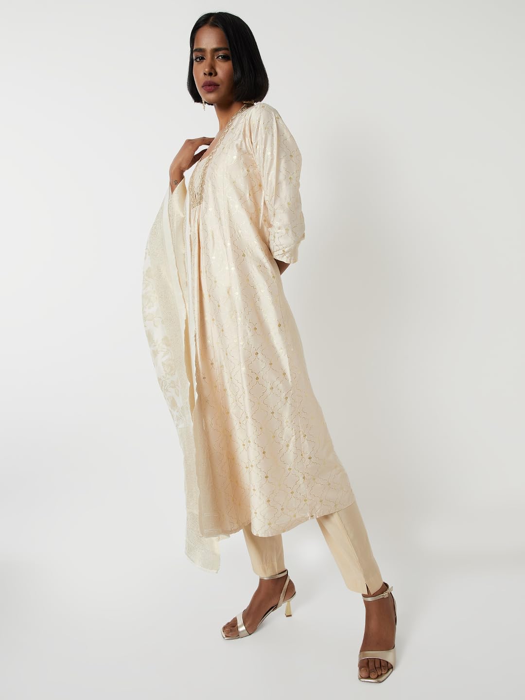 Max Women's Polyester Blend Kurta Set