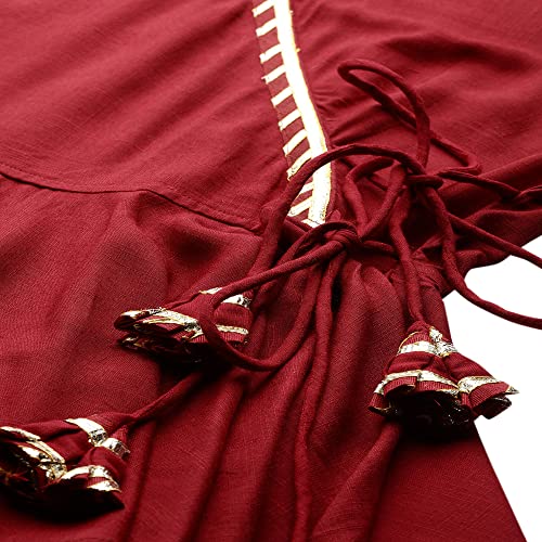 Divena Maroon Gota Hand Work lehenga dupatta set