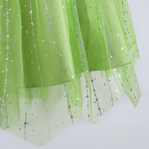 Hopscotch Girls Green Sleeveless Floral Applique Dress for Age (3-4 Years)