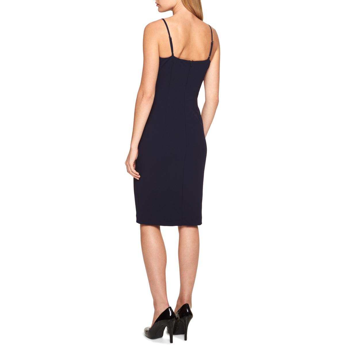 GUESS Women's Dress With Ruffle Detail, Navy, 2
