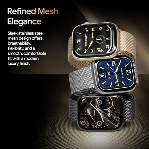 Fire-Boltt Ring S Smart Watch 1.96" Super AMOLED Display Bluetooth Calling, Voice Assistant, SpO2 & Heart Rate Monitor, 120+ Sports Modes, IP67 Waterproof Smartwatch for Men & Women - Wine