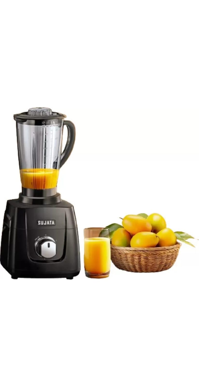 Sujata MG 01 The New Generation Mixer Grinder (3 Jars) ABS, Black, 1000 Watts