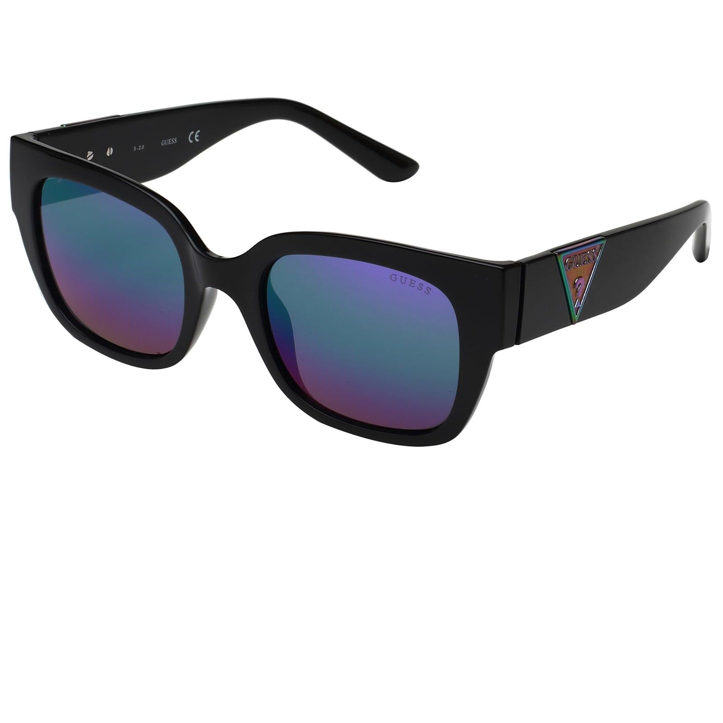 GUESS Mirrored Square Women Sunglasses -(GU7742 01C 53 S |53| Green Color Lens)