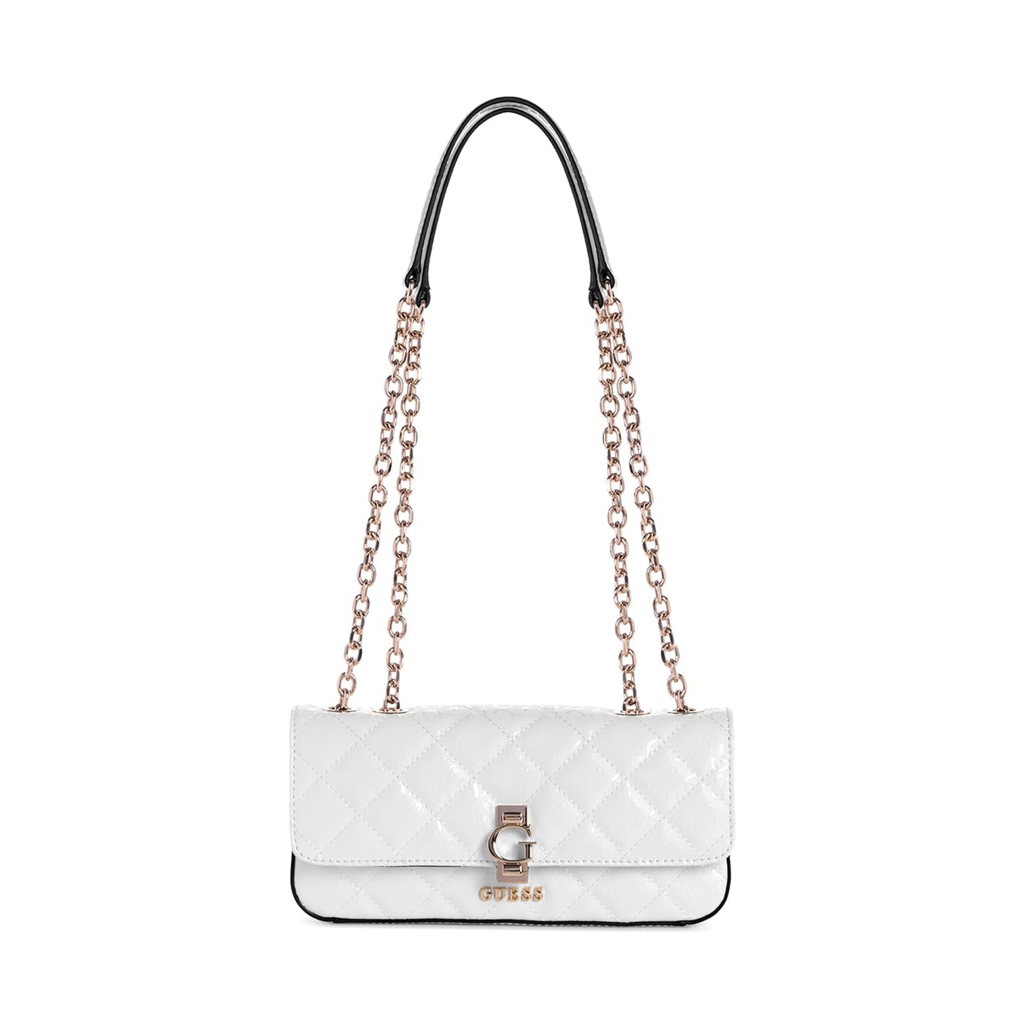 Guess Women White Quilted Bessey Convertible Crossbody Bag