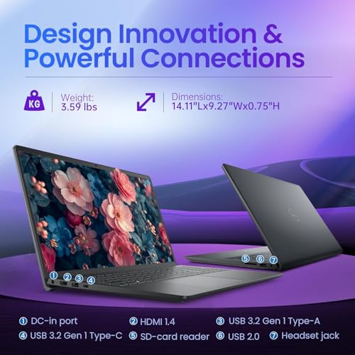 Dell 15.6" Touchscreen Business Laptop Computer, 13th Gen Intel Core i5 (Beat i7-1250U), 8GB DDR5 RAM, 256GB SSD, WI-FI 6, Long Battery Life, Windows 11