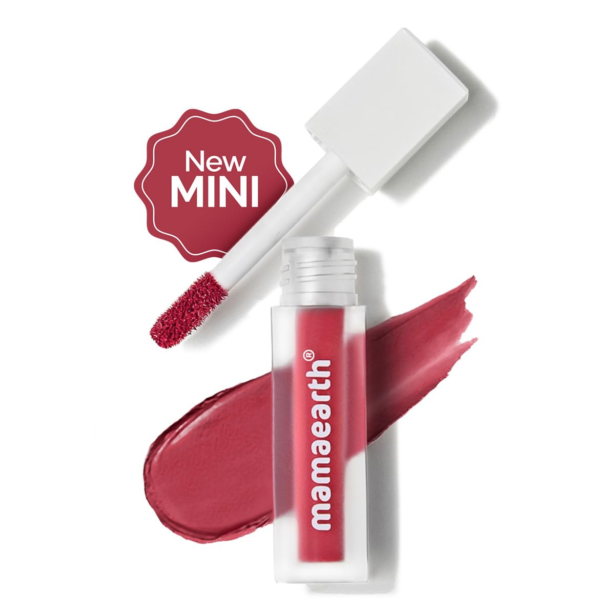 Mamaearth Feather Light Liquid Matte Mini Lipstick with Coconut & Vitamin E for 16-Hour Long Stay (Weightless & Non-Drying) - 1.2 ml (Red Velvet)
