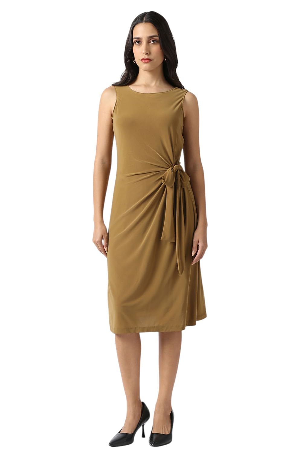 Van Heusen Women's Polyester Modern Calf Length Dress